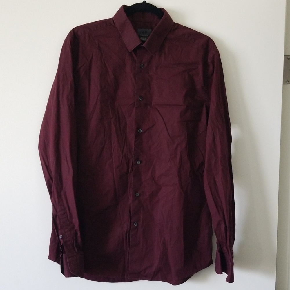 H&M - Dark Red Dress Shirt - 16 1/2 (Large)